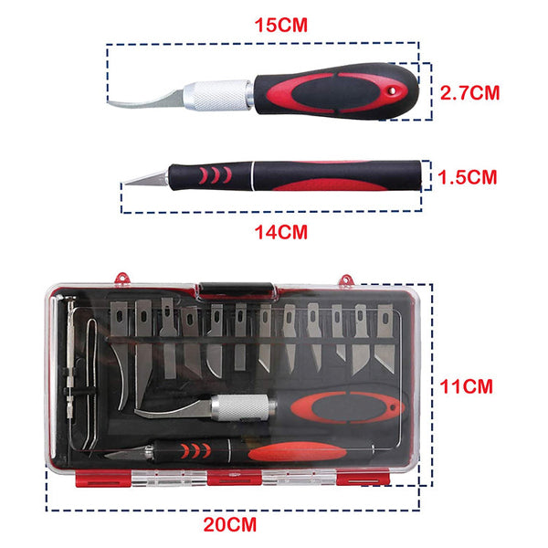 16 Piece Hobby Knife Set - IckySticky - 550123