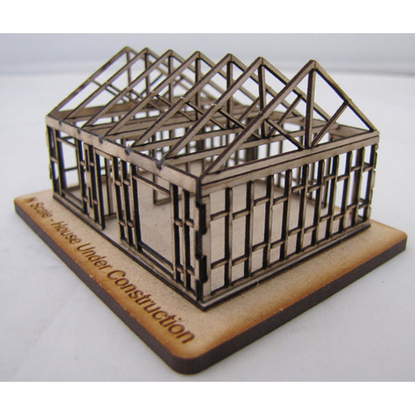 SM012 - Laser Cut "The House Under Construction" - N Scale