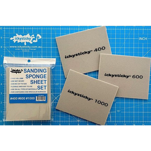#400 #600 #1000 Sanding Sponge Sheet - IckySticky - 550150