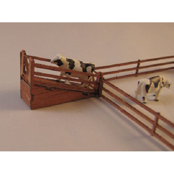 SM001 - Laser Cut "Cattle Yard and Ramp - N Scale