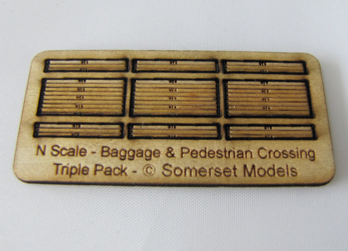 SM029 - Laser Cut "Baggage & Pedestrian Crossing" - N Scale