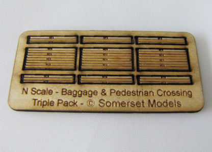 SM029 - Laser Cut "Baggage & Pedestrian Crossing" - N Scale