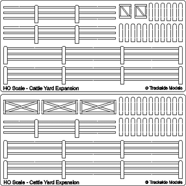 SM1001B - Laser Cut "Cattle Yard Fencing Expansion - HO Scale