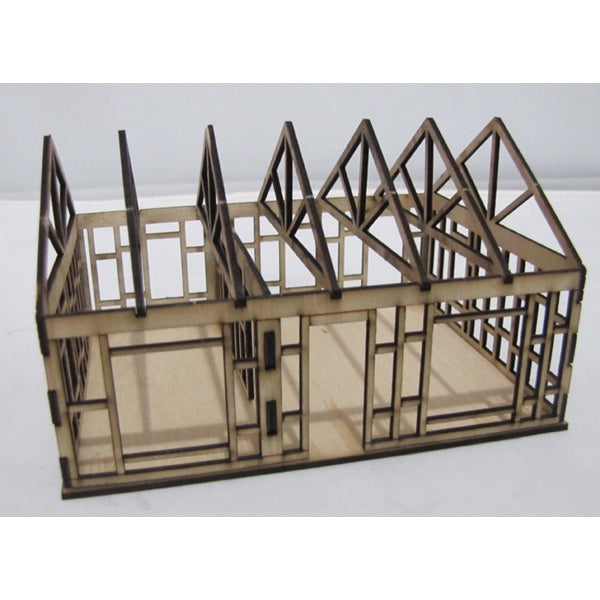 SM1012 - Laser Cut  "The House Under Construction" - HO Scale