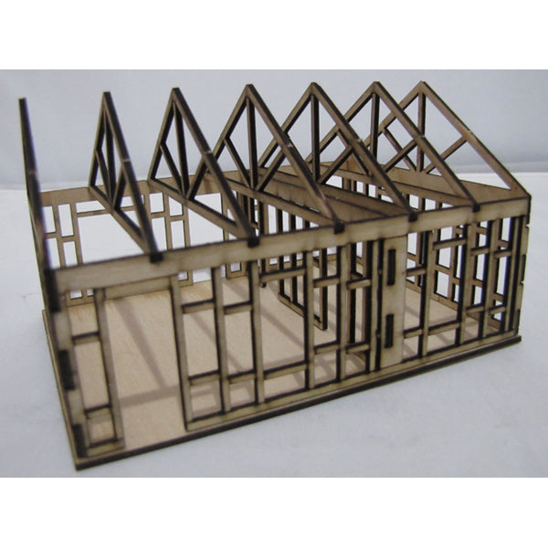 SM1012 - Laser Cut  "The House Under Construction" - HO Scale
