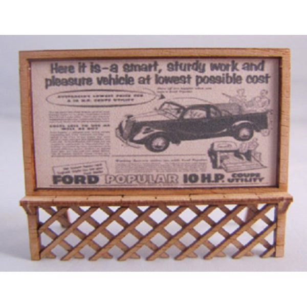 SM1015 - Laser Cut  "The Billboard" - HO Scale