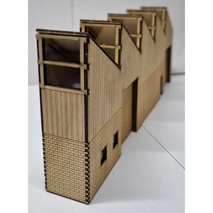 SM1058L - Laser Cut "Low Relief Sawtooth Workshop" - HO Scale